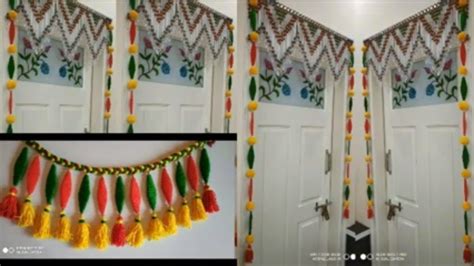 Awasome Door Long Hanging Toran Woolen Thrud Ll Woolen Pom Pom Ll Very