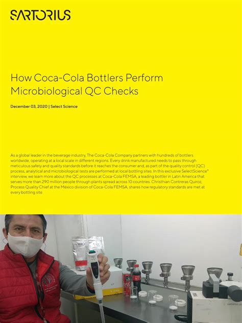 Pdf How Coca Cola Bottlers Perform Microbiological Qc Checks