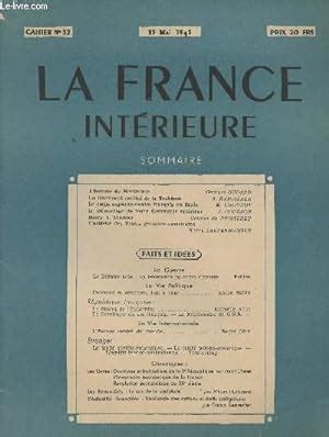 La France Intérieure Cahier n32 15 mai 1945 L homme de Montrouge