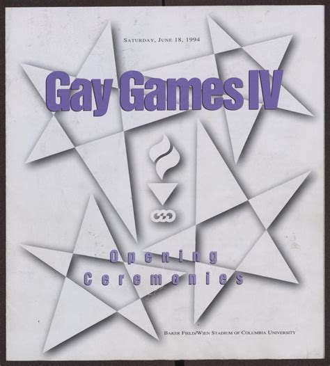 Gay Games IV Opening Ceremonies Pamphlet The Portal To Texas History
