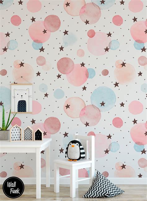 Polka Dot Nursery Wallpaper Removable Nursery Wallpaper | Etsy