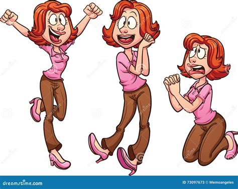 Cartoon Woman Posing Stock Vector Illustration Of Cartoon 73097673