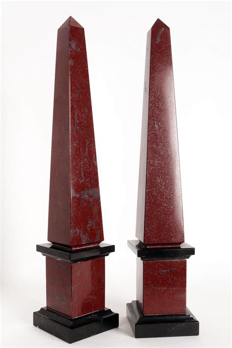 Pair Of Grand Tour Obelisks Italy Second Half Of 19th Century For Sale