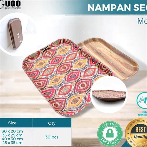 Jual Ugo Nampan Saji Baki Tray Segi Persegi Motif Makanan Gambar Mcd