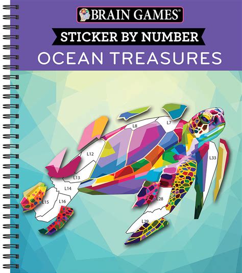 Brain Games Sticker By Number Ocean Treasures By Publications