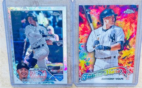 Anthony Volpe Topps Chrome Logofractor Rc Base Future Stars Ebay