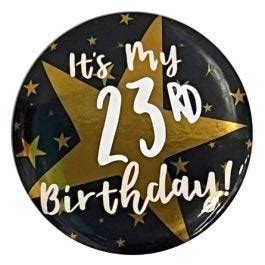 Add An Age Star Birthday Badge 6cm Party Delights