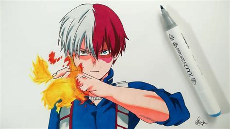 ORIGINAL DRAWING of Todoroki Shoto Colored Pencil Pencil trustalchemy.com