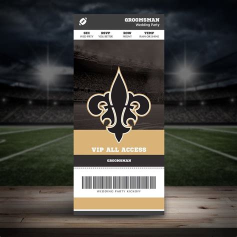 New Orleans Saints Nfl Groomsmen Ticket Proposal Etsy