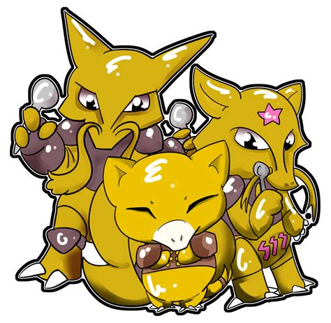 Abra Evolutions by alienkittykun on DeviantArt