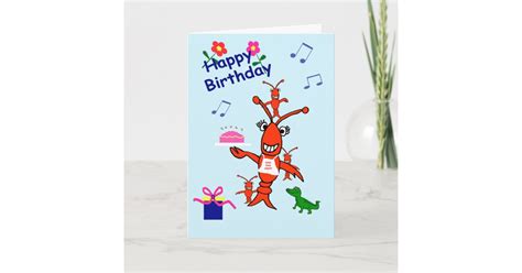 Cajun Crawfish Happy Birthday Card Zazzle