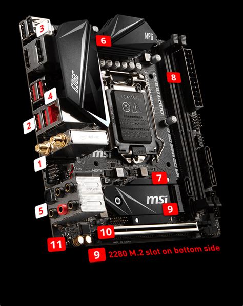 MSI MPG Z390I GAMING EDGE AC LGA 1151 300 Series Mini ITX Intel