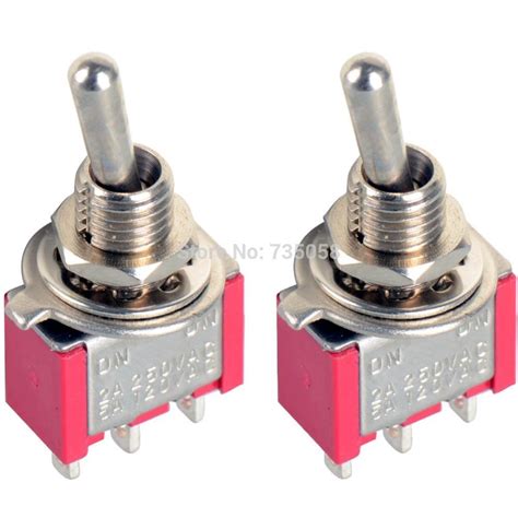 2021 Electronic Components 3 Pin Mini Toggle Switch SPDT On Off On MTS