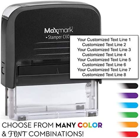 Custom Self Inking Rubber Stamp Up To 6 Lines Of Text