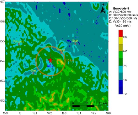 Available Vs30 Map That Is Based On Topographic Slope 69 The Red