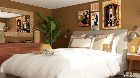 Eclectic Earth Tone Bedroom | Eclectic-Style Bedroom Design Ideas ...