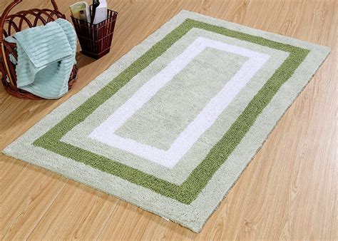 Saffron Fabs Bath Rug 100 Cotton 50x30 Inch Reversible