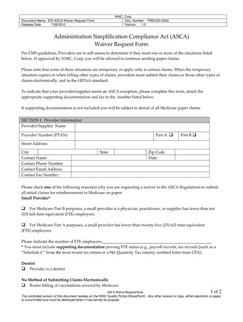 Medicare Asca Waiver Request Form Fill Online Printable Fillable Blank Pdffiller