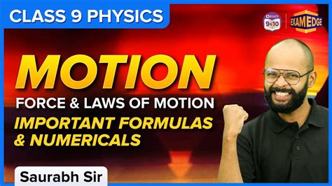 Exam Edge Motion Force And Laws Of Motion Class 9 Important Formula And Numericals Byjus