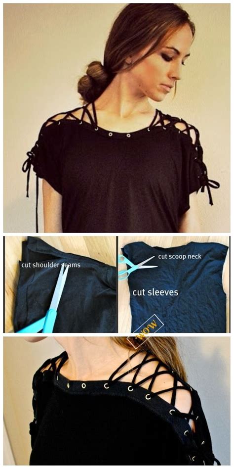 Chic T Shirt Refashion Ideas With Diy Tutorials Tshirt Refashion Diy