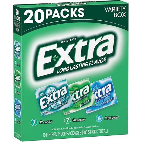 Extra Sugar-Free Gum, Variety Pack, 15 Pc, 20 Ct - Walmart.com