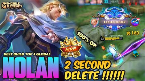 New Hero Nolan Second Delete Best Build Top Global Nolan Mlbb