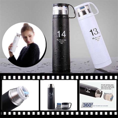 Jual Two Cups Tumbler Coffee Botol Minum Thermos Kopi With Cup Head