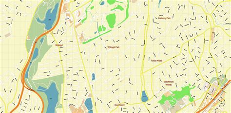 Yonkers New York Us Pdf Vector Map High Detailed Street Map Editable