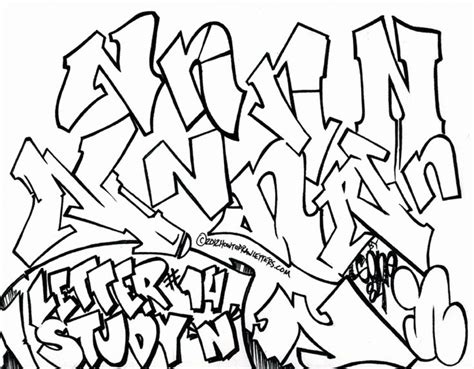 Graffiti Letters 11 Design Coloring Pages | Eskiz, Graffiti, Grafitti ...