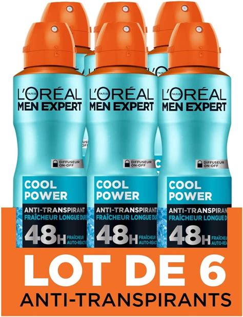 L Or Al Men Expert Cool Power D Odorant Spray Homme Ml Pack De