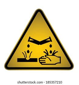 Corrosive Warning Sign Vector Stock Vector (Royalty Free) 185357210 ...