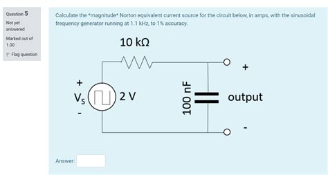 Solved Calculate The Magnitude Norton Equivalent Current Chegg