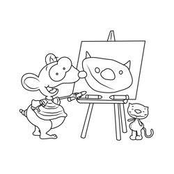 Toopy And Binoo Enjoying Coloring Page for Kids - Free Toopy and Binoo ...