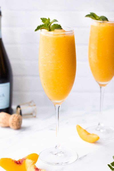 The Best Peach Bellini Recipe Quick And Easy Wholefully