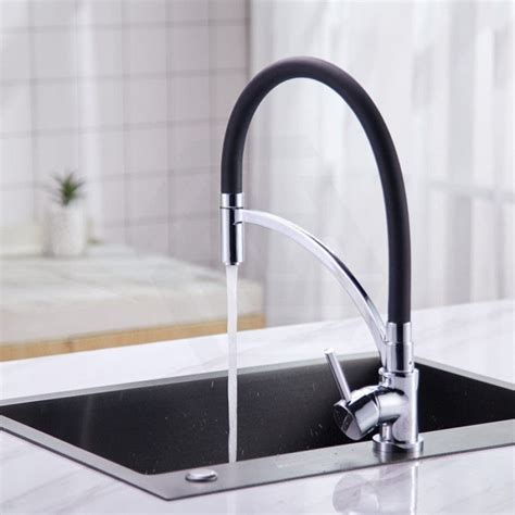 Round Brass 360 Swivel Kitchen Sink Mixer Tap Chrome Myhomeware