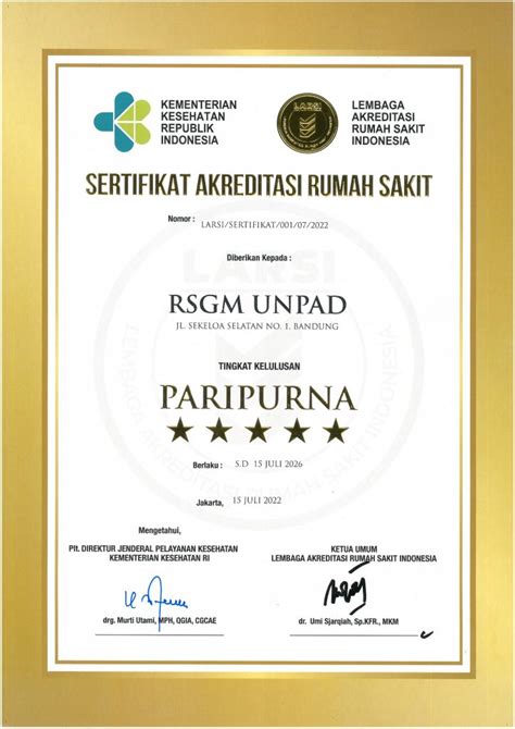 Akreditasi Rsgm Unpad Rsgm Unpad