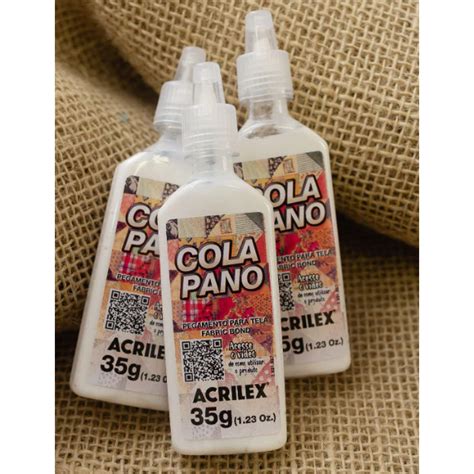 Melhor Cola Para Tecido - Cola de Tecido Kit 3 Colas Pano Acrilex para tecido de algodão ...