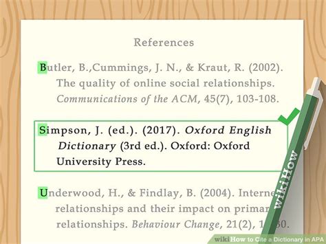 4 Ways To Cite A Dictionary In Apa Wikihow