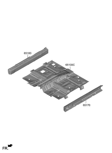 P Genuine Kia Panel Assembly Floor Ctr