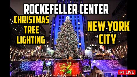 New York Live Rockefeller Center Chrismas Tree Lighting December 1st 2021 Youtube