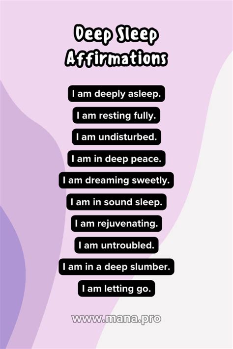 199 Sleep Affirmations For A Calm Restful Relaxing Night Mana