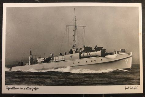 Mint Germany Real Picture Postcard Torpedo S Boat Kriegsmarine Topics