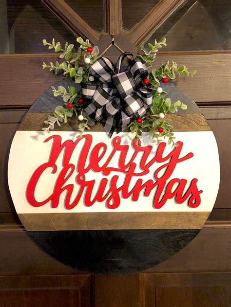 Merry Christmas Round Wood Disc Sign! | Holiday decor, Christmas ...