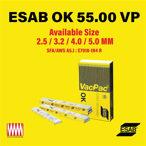 ESAB OK 55 00 VP E7018 1H4R Welding Electrode