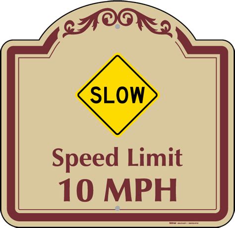 Slow Speed Limit Mph Sign Get Off Now