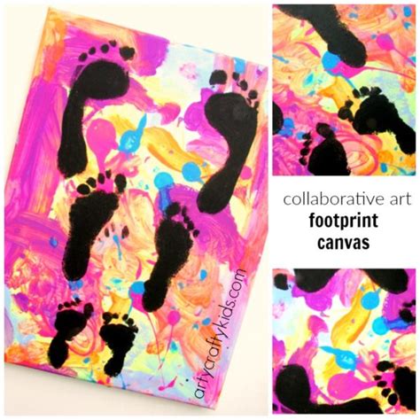 Footprint canvas - Arty Crafty Kids