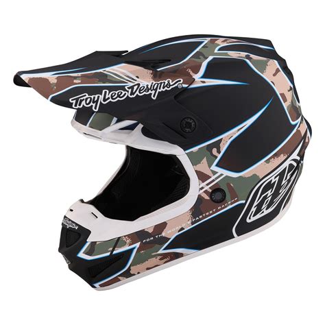 Troy Lee Designs Mx Helmet Se Polyacrylite Mips Matrix Camo Black