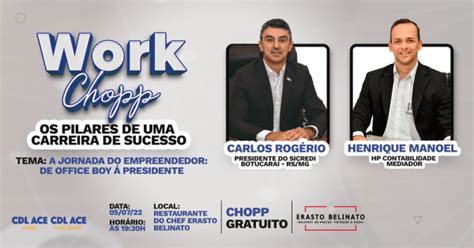 Workchopp Os Pilares de uma carreira de Sucesso em Muriaé Sympla