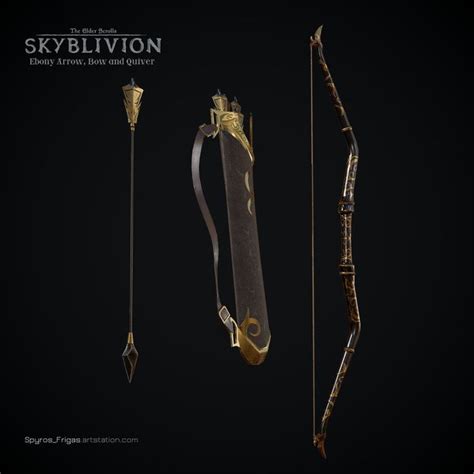 ArtStation Ebony Archery Set TES Skyblivion Spyros Frigas