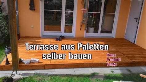 DIY Holz Terrasse aus Paletten selber bauen Schritt für Schritt